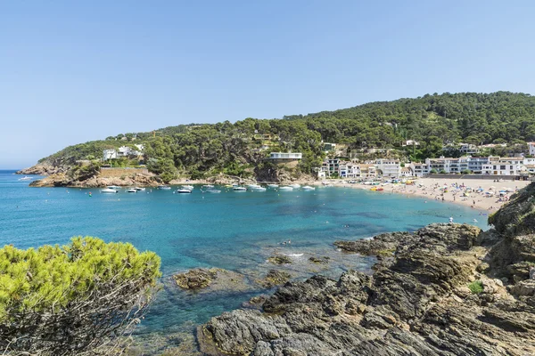 Praia Sa Riera em Costa Brava, Catalunha, Espanha — Fotografia de Stock