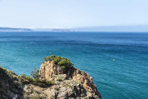 Cliff on the Costa Brava, Catalonia, Spain