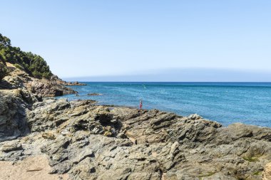 Cliff Costa Brava, Catalonia, İspanya