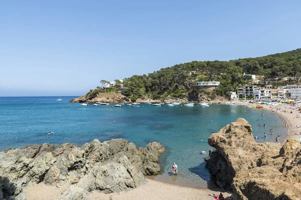 Spiaggia di Sa Riera in Costa Brava, Catalogna, Spagna — Foto Stock