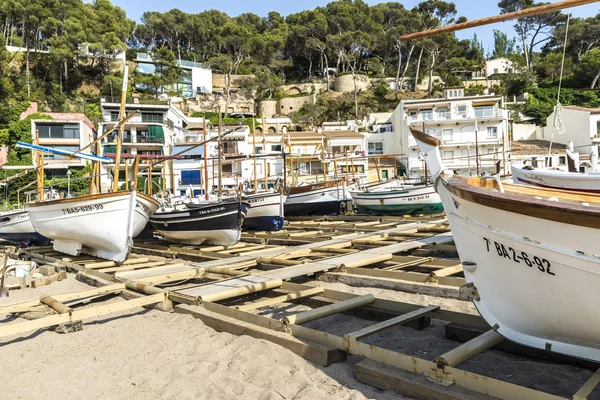 Vissersboten in de Costa Brava, Catalonië, Spanje — Stockfoto