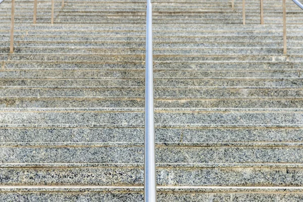 Marble stairs with metal railing — Stock Photo, Image