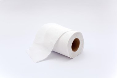 tuvalet kağıdı tuvalet kağıdı yalıtım beyaz artalan üzerinde