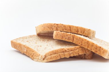 Beyaz arka plan üzerinde ekmek yalıtım, buğday organik ekmek