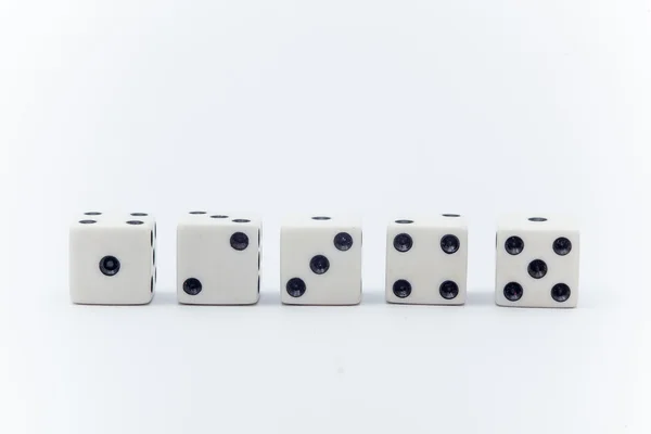 Dice on the white background, Dice isolation — Stock Photo, Image