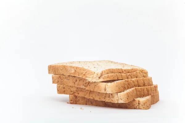 Bio-Brot auf weißem Hintergrund, Brot-Isolation, Weizen — Stockfoto