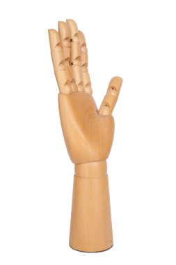 Ahşap el ile beş parmak
