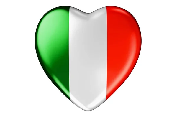 Corazón Con Bandera Irlandesa Representación Aislada Sobre Fondo Blanco — Foto de Stock