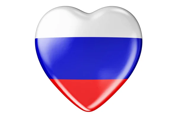 심장과 러시아 배경에 렌더링 — 스톡 사진
