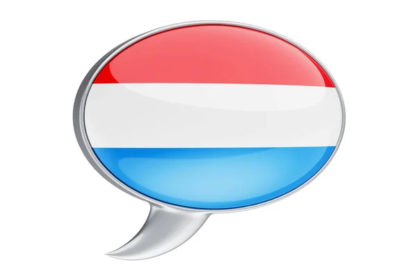 Globo Voz Con Bandera Luxemburguesa Representación Aislada Sobre Fondo Blanco —  Fotos de Stock