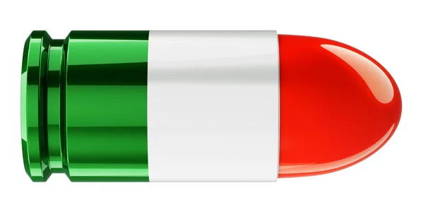 Pallottola Con Bandiera Irlandese Rendering Isolato Sfondo Bianco — Foto Stock