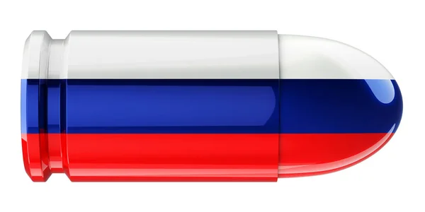Куля Російським Прапором Зображення Ізольоване Білому Тлі — стокове фото