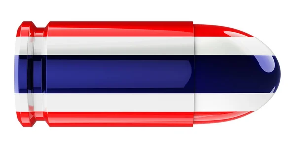 Bullet Thai Flag Рендеринг Ізольований Білому Тлі — стокове фото