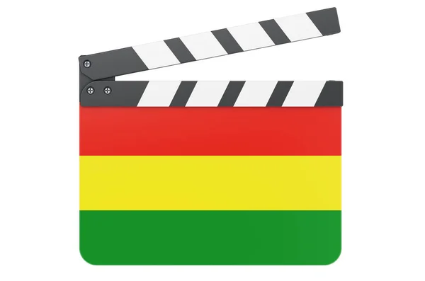 Film Clapperboard Med Boliviansk Flagga Film Industri Koncept Rendering Isolerad — Stockfoto