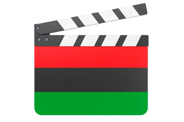 Film Clapperboard Avec Drapeau Juneteenth Rendu Isolé Sur Fond Blanc — Photo