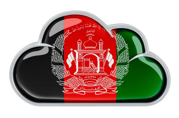 Cloud Storage Service Afghanistan Rendering Isoleret Hvid Baggrund - Stock-foto