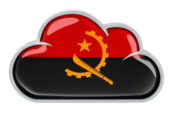 Cloud Storage Service Angola Rendering Isoleret Hvid Baggrund - Stock-foto