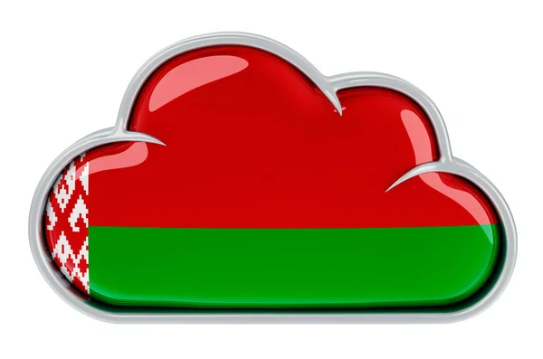 Cloud Storage Service Hviderusland Rendering Isoleret Hvid Baggrund - Stock-foto