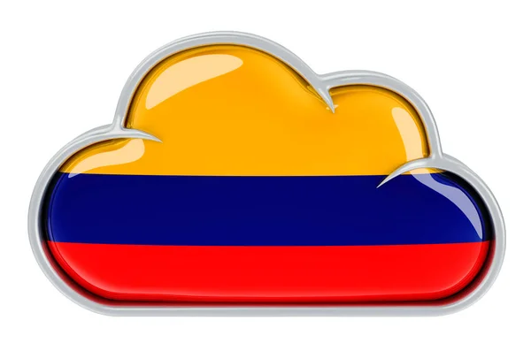 Cloud Storage Service Colombia Rendering Isoleret Hvid Baggrund - Stock-foto