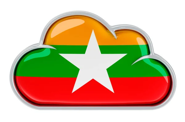 Cloud Storage Service Burma Rendering Isoleret Hvid Baggrund - Stock-foto