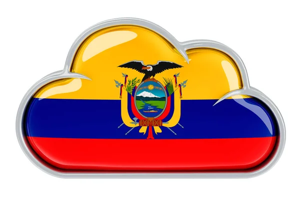 Cloud Storage Service Ecuador Rendering Isoleret Hvid Baggrund - Stock-foto
