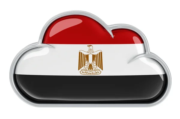 Cloud Storage Service Egypten Rendering Isoleret Hvid Baggrund - Stock-foto