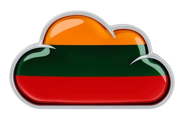 Cloud Storage Service Litauen Rendering Isoleret Hvid Baggrund - Stock-foto