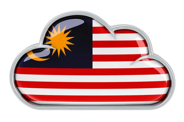 Cloud Storage Service Malaysia Rendering Isoleret Hvid Baggrund - Stock-foto