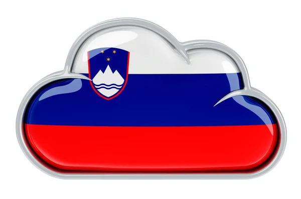 Cloud Storage Service Slovenien Rendering Isoleret Hvid Baggrund - Stock-foto