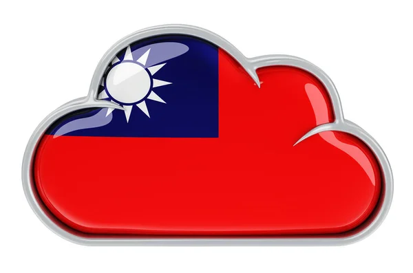 Cloud Storage Service Taiwan Rendering Isoleret Hvid Baggrund - Stock-foto