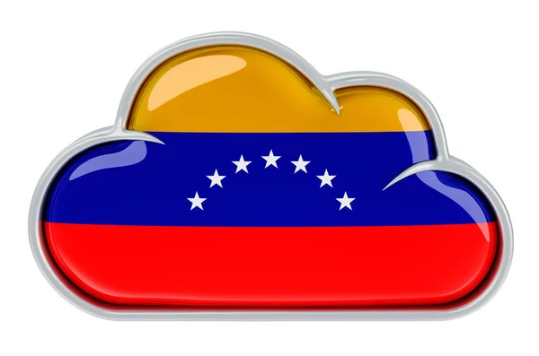 Cloud Storage Service Venezuela Rendering Isoleret Hvid Baggrund - Stock-foto