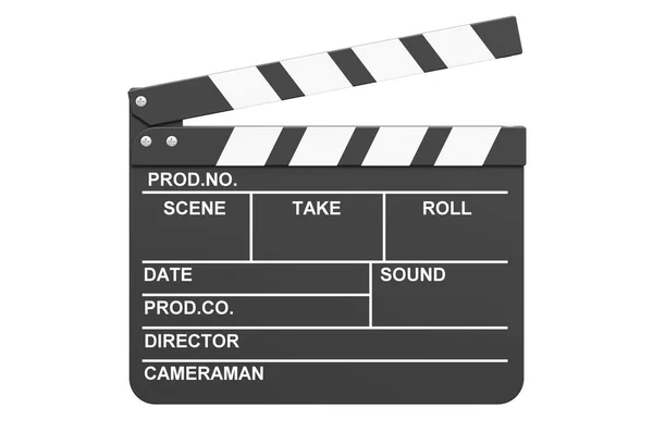 Clapperboard Rendering Isolated White Background — Stock Photo, Image