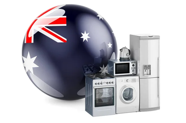 Kitchen Household Appliances Australian Flag Production Shopping Delivery Home Appliances — Stock Photo, Image