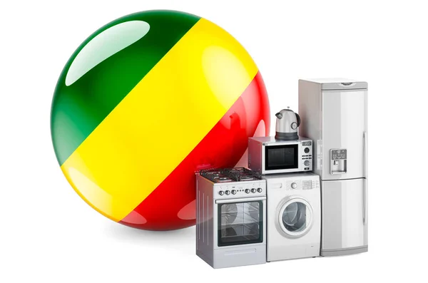 Κουζίνα Και Οικιακές Συσκευές Σημαία Κονγκό Παραγωγή Ψώνια Και Παράδοση — Φωτογραφία Αρχείου