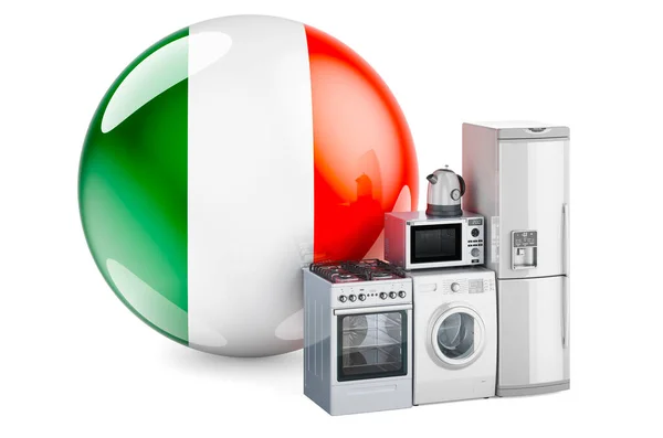 Cozinha Eletrodomésticos Com Bandeira Irlandesa Produção Compras Entrega Eletrodomésticos Irlanda — Fotografia de Stock