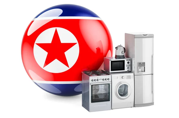 가정용 가전제품의 배달은 북한의 개념이다 백인들에게 렌더링 — 스톡 사진