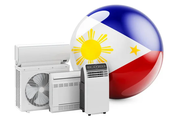 Σημαία Φιλιππίνων Ψύξη Και Κλίμα Ηλεκτρικές Συσκευές Παραγωγή Εμπορία Και — Φωτογραφία Αρχείου
