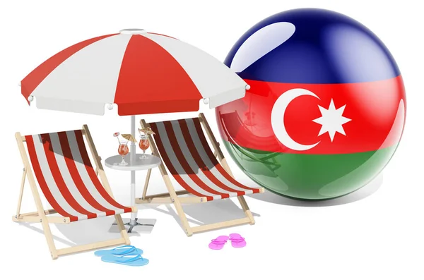 Azerbaiyán Resorts Azerbaiyán Vacaciones Tours Paquetes Viajes Concepto Representación Aislada — Foto de Stock
