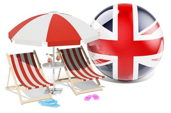 Brit Üdülőhelyek Nagy Britannia Nyaralás Túrák Utazási Csomagok Koncepciója Renderelés — Stock Fotó