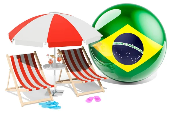 Brazilian Resorts Brazil Vacation Tours Travel Packages Concept Rendering Isolated — Stock Photo, Image