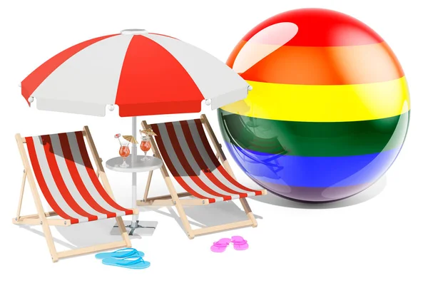 Gay Vacation Tours Travel Packages Koncept Vykreslování Izolované Bílém Pozadí — Stock fotografie