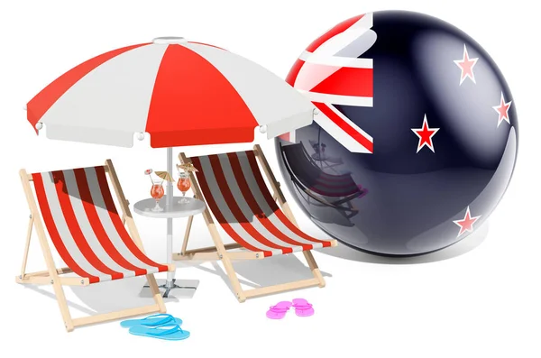 Nueva Zelanda Resorts Nueva Zelanda Vacaciones Tours Paquetes Viajes Concepto —  Fotos de Stock