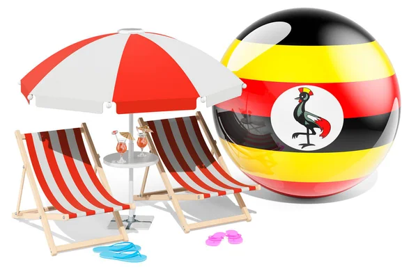 Ugandan Resorts Uganda Vacation Tours Travel Packages Concept Renderização Isolada — Fotografia de Stock