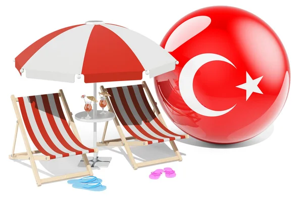 Türkische Resorts Türkei Urlaub Touren Reisepakete Konzept Rendering Isoliert Auf — Stockfoto