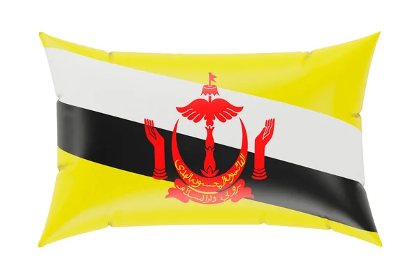 Pillow Bruneian Flag Rendering Isolated White Background — Stock Photo, Image