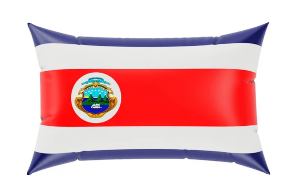 コスタリカの旗を持つ枕 白い背景に隔離された3Dレンダリング — ストック写真
