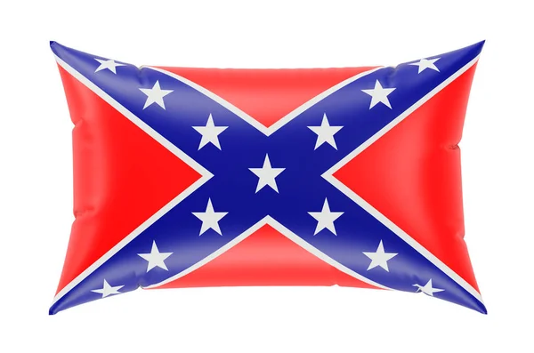 Pillow Confederate States America Flag Rendering Isolated White Background — Stock Photo, Image