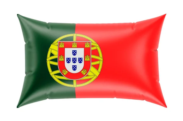 Almohada Con Bandera Portuguesa Representación Aislada Sobre Fondo Blanco —  Fotos de Stock