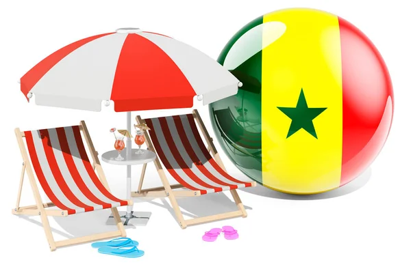 리조트 Senegalese Resorts 세네갈 패키지 백인들에게 렌더링 — 스톡 사진