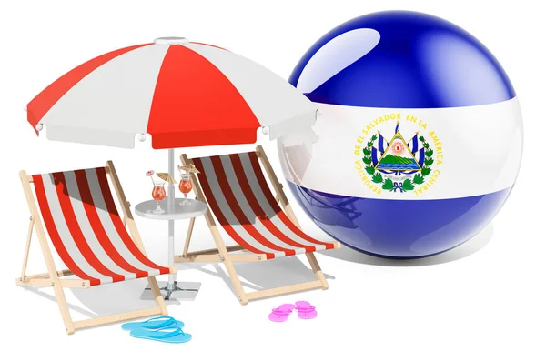 Resorts Salvadoreños Vacaciones Salvador Tours Paquetes Viajes Representación Aislada Sobre —  Fotos de Stock